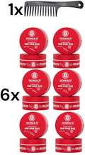 Ronuls Professional hair styling wax Red + gratis Styling Kam Voordeelverpakking 6x 150ml