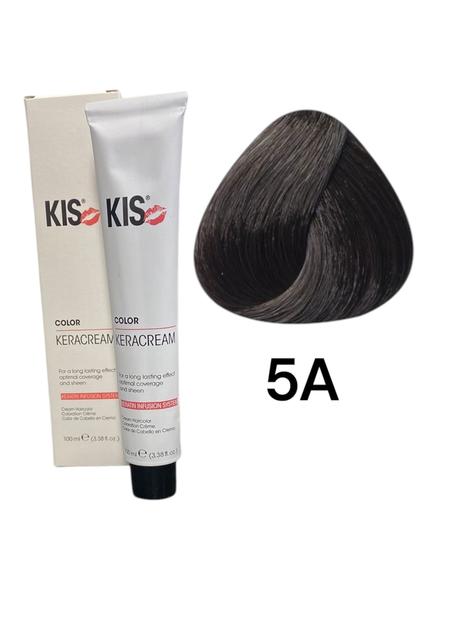 KIS haarverf 5A Licht asbruin KeraCream Color Haarverf 100ml.