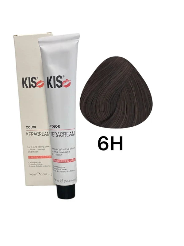 KIS 6.H - Donker Hazelnoot Blond KeraCream Color Haarverf 100ml.