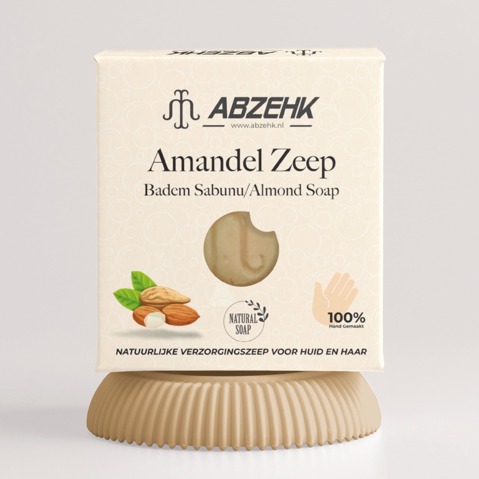Abzehk Bio natuurlijk Handzeep Blokzeep Amandel zeep 125gr