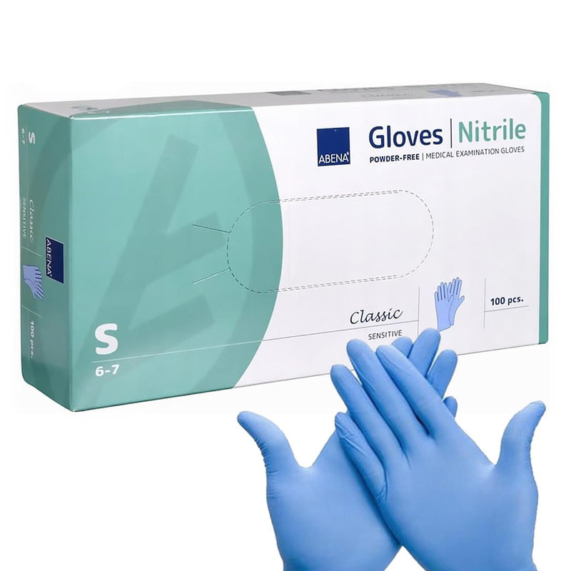 Abena nitril wegwerp huishoud handschoenen Maat S- 100 Stuks blauw