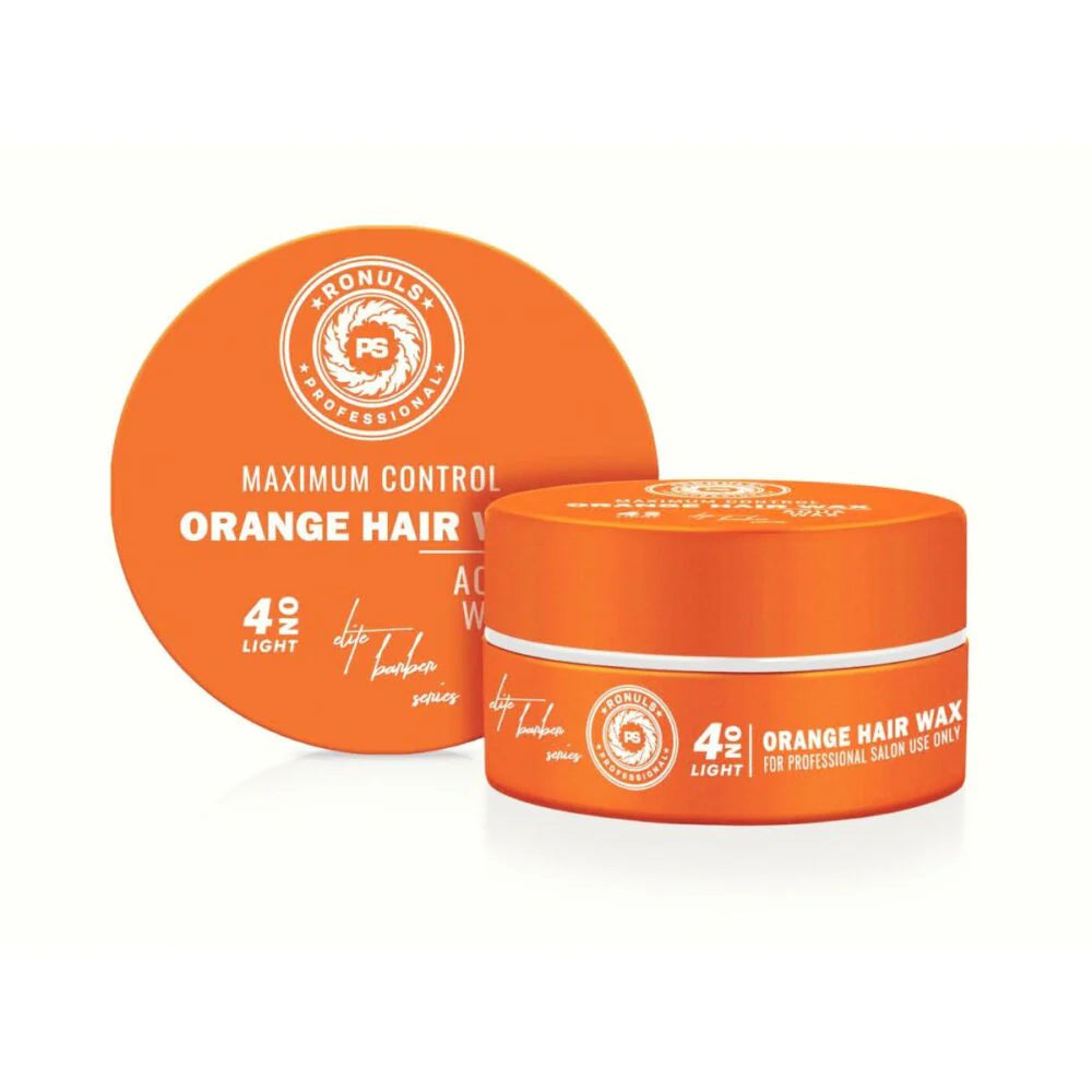 Ronuls Professional haarstyling oranje wax met styling kam Voordeelverpakking 3x 150ml