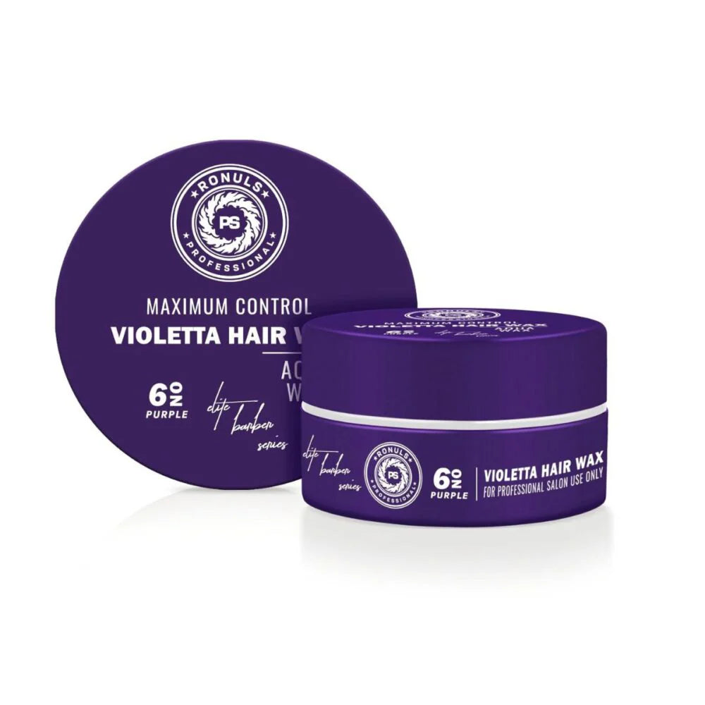 Ronuls Professional hair styling Violetta wax + gratis Styling Kam Voordeelverpakking 6x 150ml