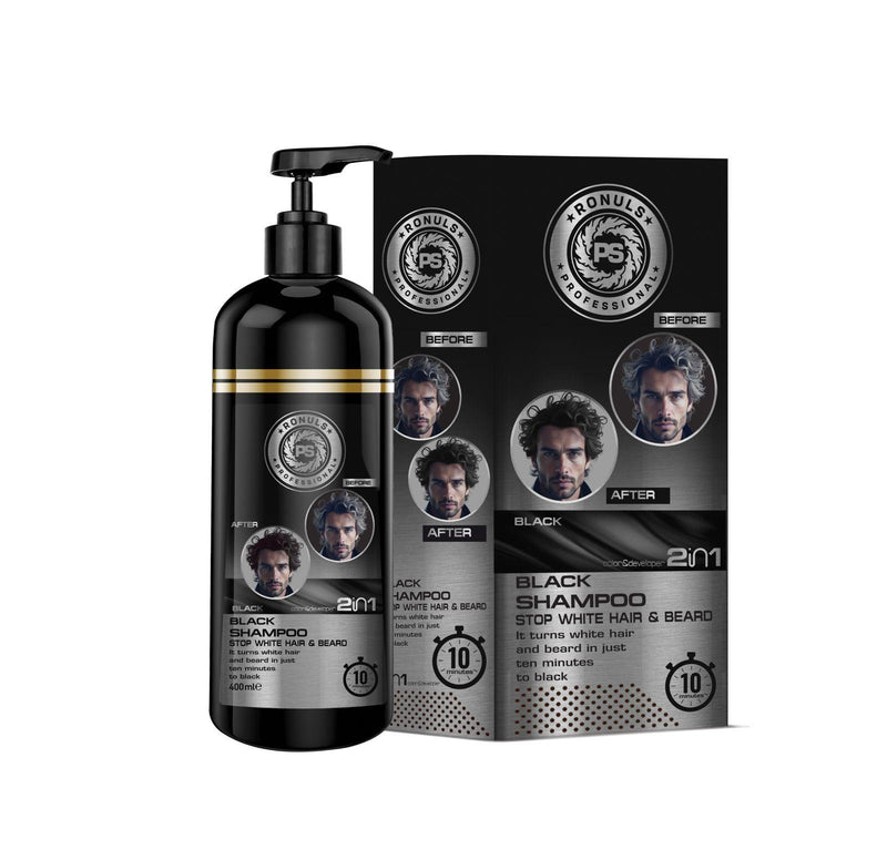 Ronuls Professionele haarkleur shampoo Zwarte shampoo 300 ml