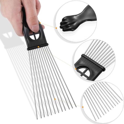 Peigne extra-fin pour tous types de cheveux : cheveux bouclés, cheveux crépus