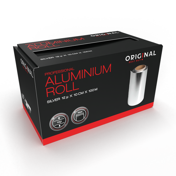 Professional OBB Aluminiumfolie Rol 12µ Zilver 10cmx100m