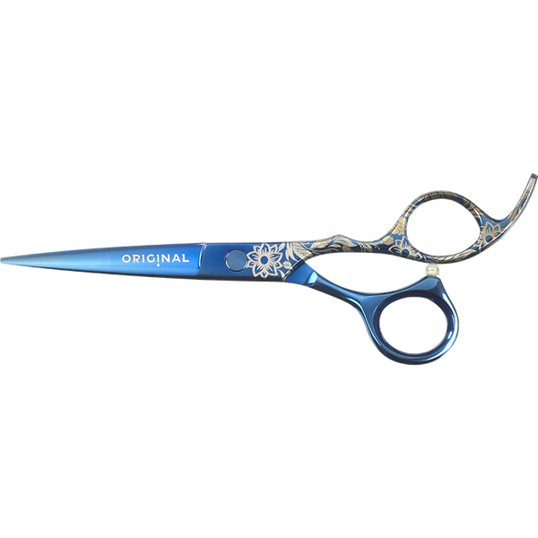 Original OBB Knipschaar Geëtst Bloem Blauw Ltd 5.5 inch