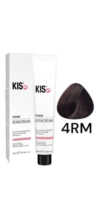 KIS 4.RM - Donker Rood mahonie KeraCream Color Haarverf 100ml.